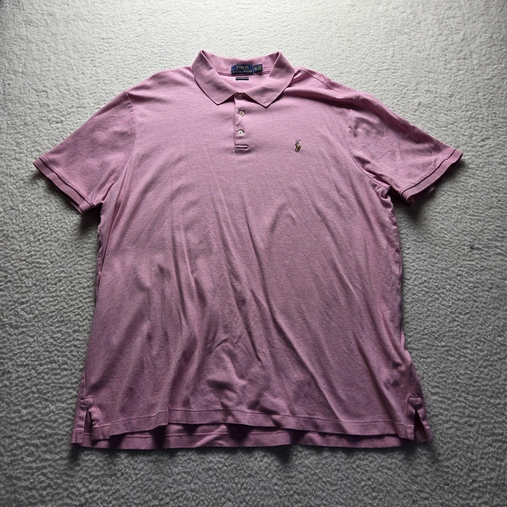 Polo Ralph Lauren Polo Shirt Mens 2XL Pink Short Sleeve Classic Fit Top